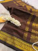 Maheshwari (Silk cotton) - Coffee brown