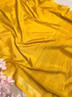 Chinmayi (Mysore crepe silk) - Golden mustard - Image 3