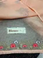 Lotus lake (Embroidered Kota) - Soft Peach - Image 5
