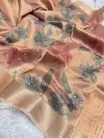 Kushi (Banarasi tissue silk) - Soft peach (Copy) - Image 3