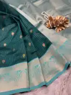 Kanmani (Semi Kanchi silk) - Emerald green - Image 2