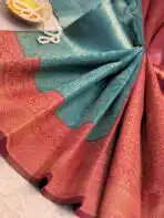 Varnika (Brocade Semi silk) - Rama blue - Image 3