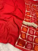 Yamini (Viscose silk) - Scarlet red - Image 3
