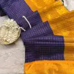 Maheshwari (Silk cotton) - Purple & Mustard