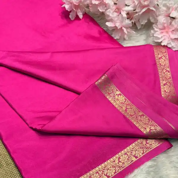Chinmayi (Mysore crepe silk) -  Magenta pink