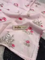 Lotus lake (Embroidered Kota) - Baby pink - Image 5