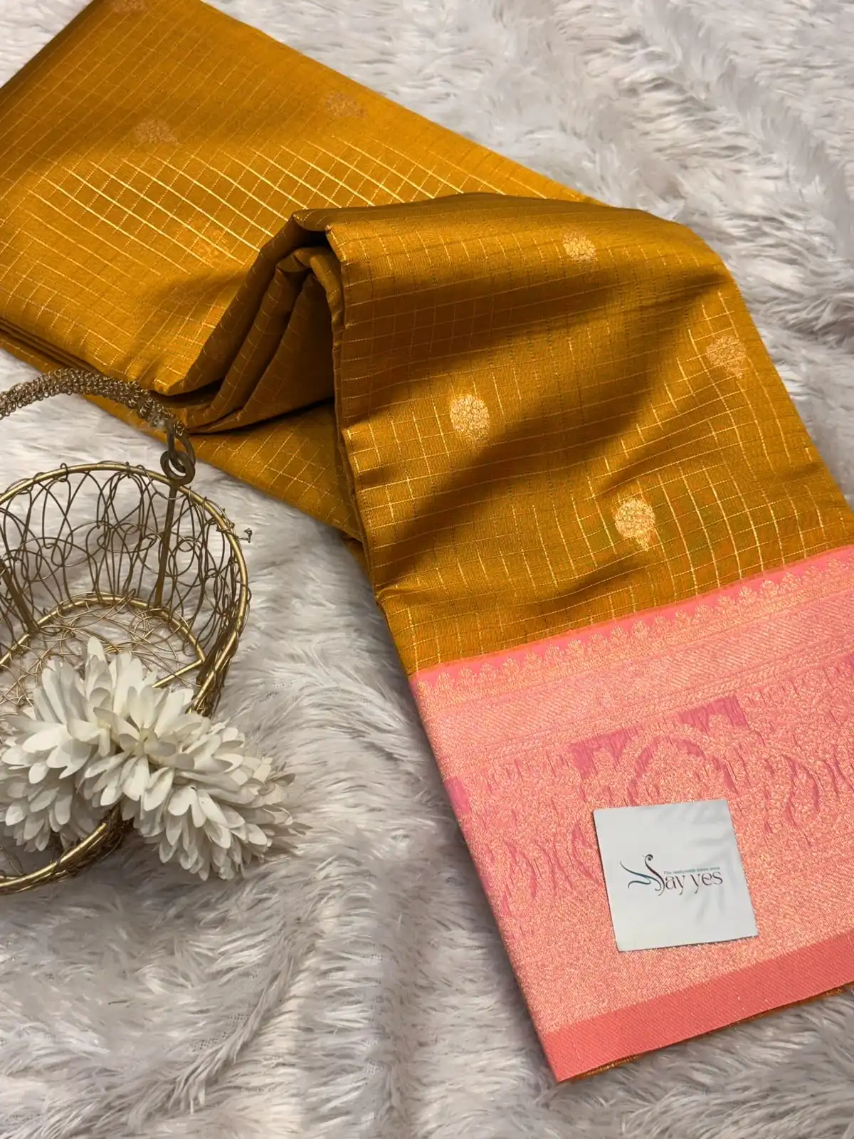 ee47abe5-49bd-4503-9e78-17d5e4487ed1 Kanmani (Semi Kanchi silk) - Sunshine yellow - Image 1