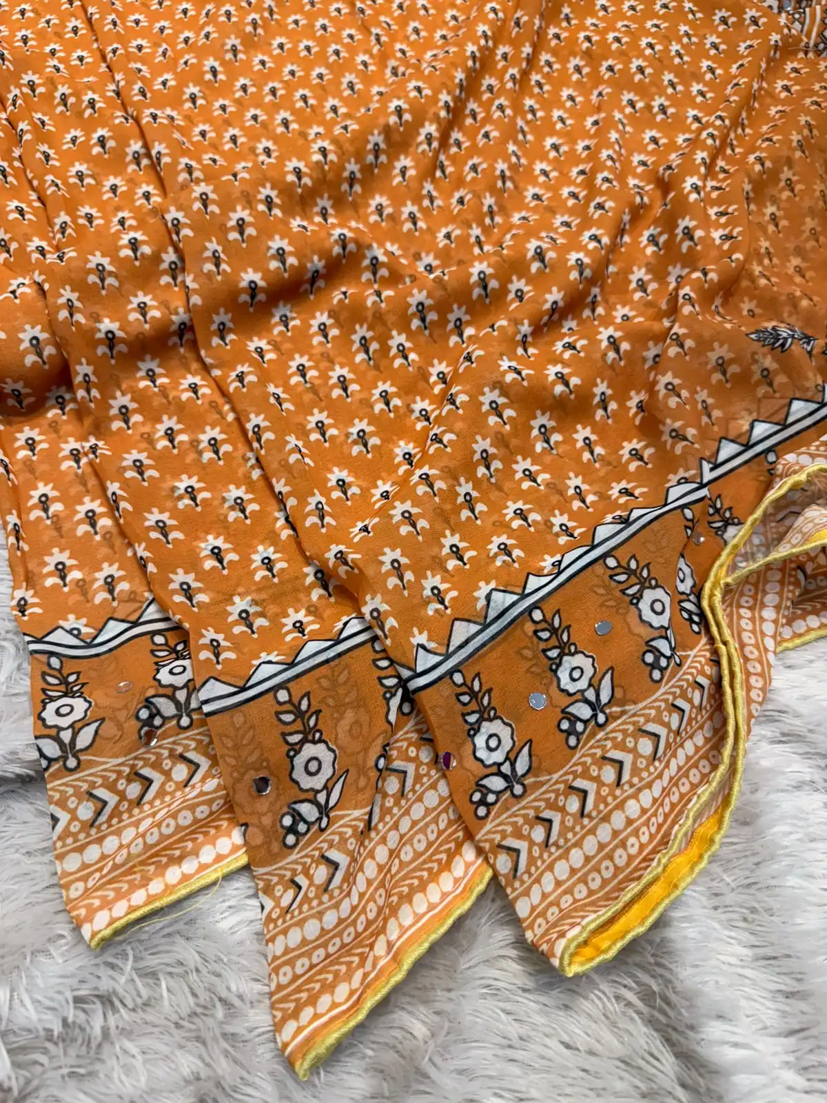 f75d3dcc-cfac-44f7-b412-f148e9353c3d Katrina (RTW Georgette) - Mustard - Image 1