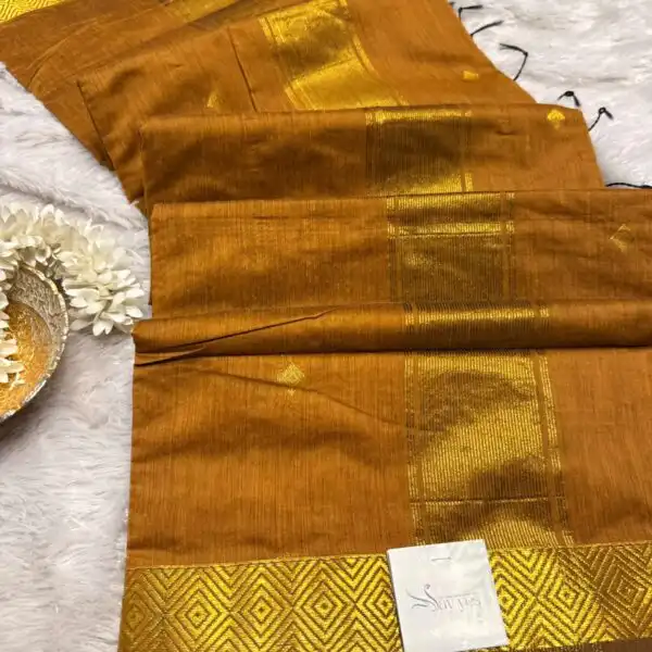 Maheshwari (Silk cotton) - Golden mustard