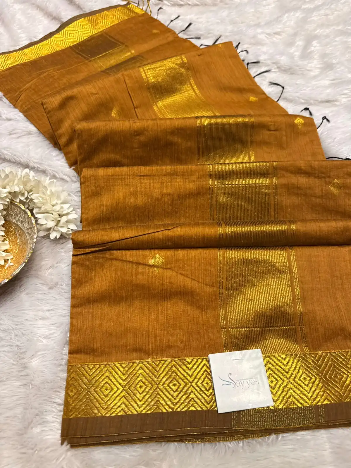 f8bb5e4b-c034-4786-a8d9-31e0c693f324 Maheshwari (Silk cotton) - Golden mustard - Image 1